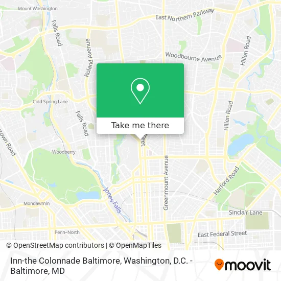 Inn-the Colonnade Baltimore map