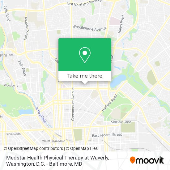 Medstar Health Physical Therapy at Waverly map