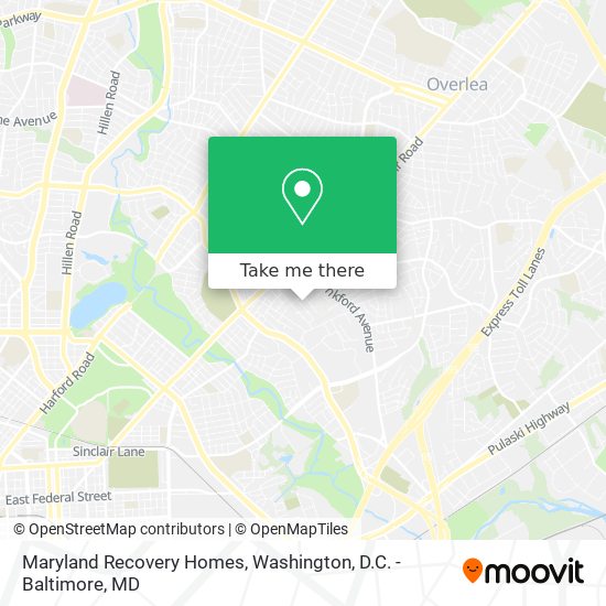 Mapa de Maryland Recovery Homes