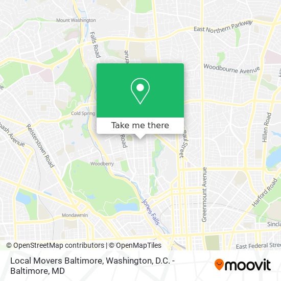 Mapa de Local Movers Baltimore