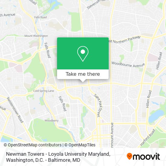 Newman Towers - Loyola University Maryland map