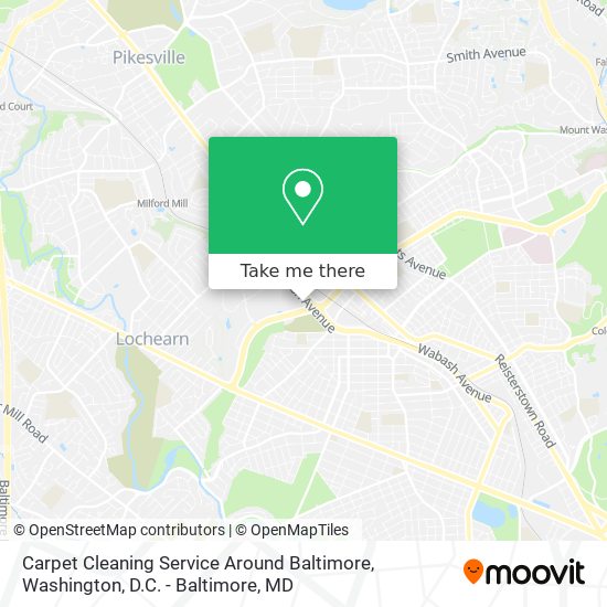 Carpet Cleaning Service Around Baltimore map