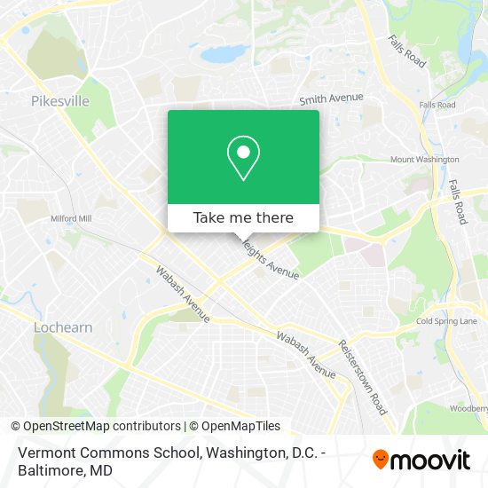 Mapa de Vermont Commons School