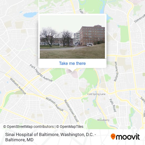 Mapa de Sinai Hospital of Baltimore