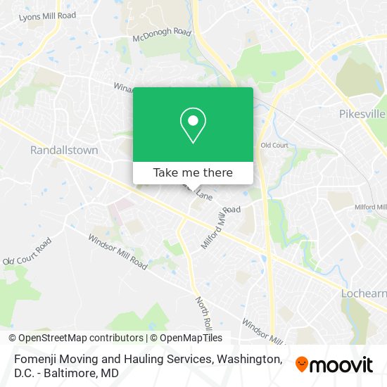 Mapa de Fomenji Moving and Hauling Services