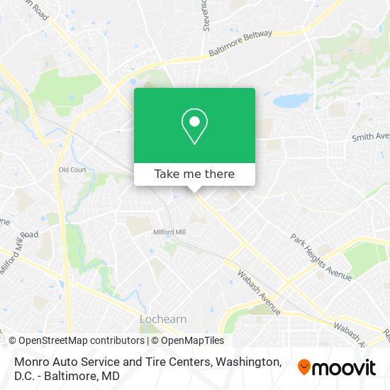 Mapa de Monro Auto Service and Tire Centers