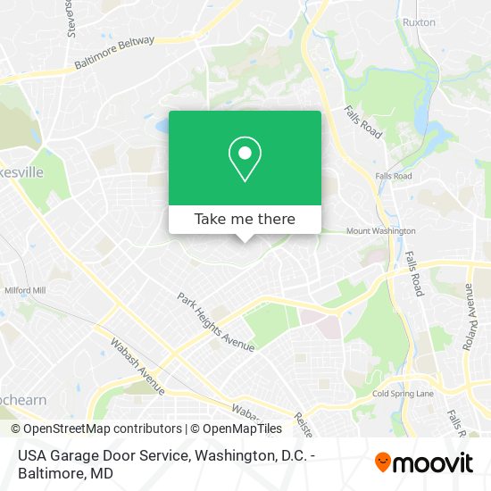 USA Garage Door Service map