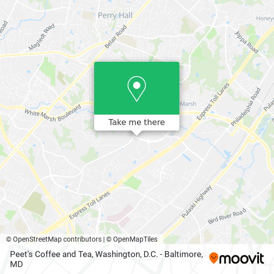 Peet's Coffee and Tea map