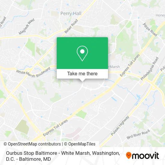 Mapa de Ourbus Stop Baltimore - White Marsh