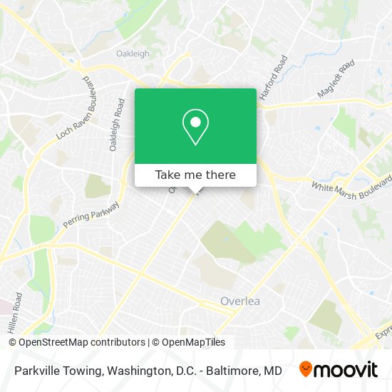 Parkville Towing map