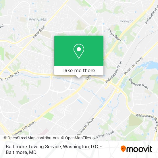 Baltimore Towing Service map