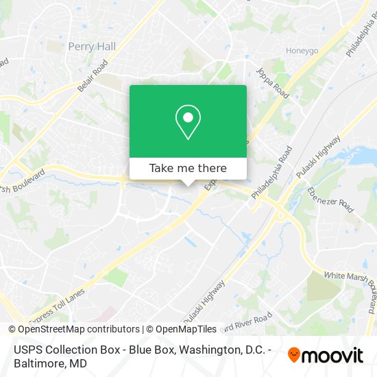 USPS Collection Box - Blue Box map