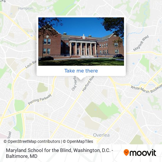 Mapa de Maryland School for the Blind