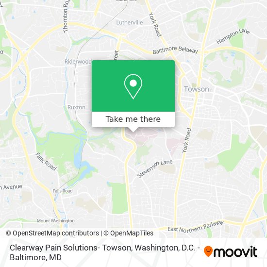 Clearway Pain Solutions- Towson map