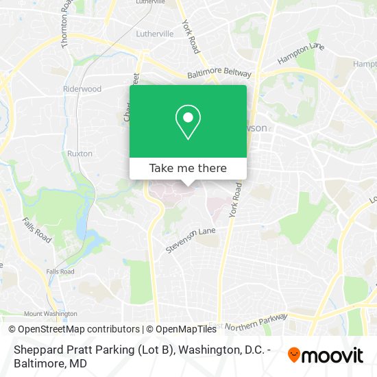 Sheppard Pratt Parking (Lot B) map