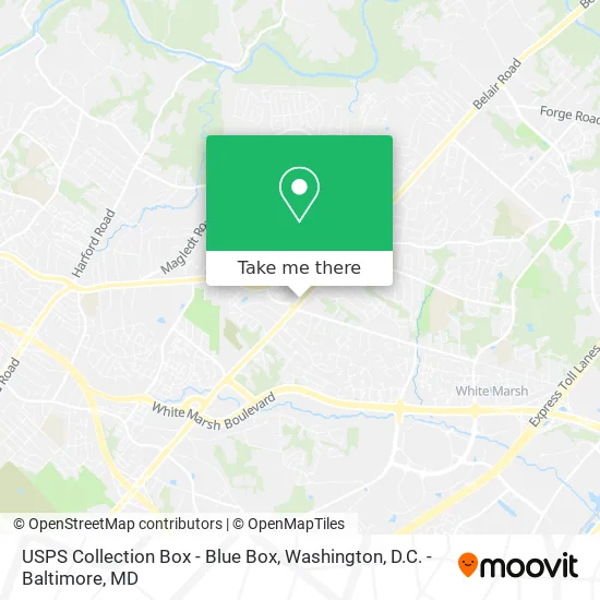 USPS Collection Box - Blue Box map