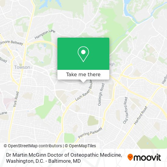 Dr Martin McGinn Doctor of Osteopathic Medicine map