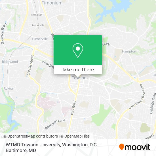 WTMD Towson University map