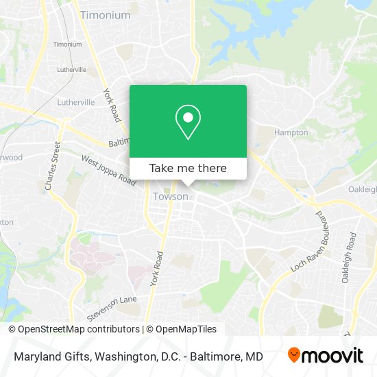 Maryland Gifts map