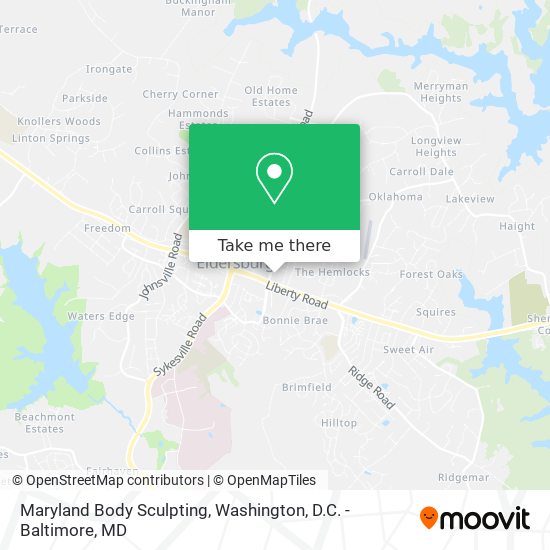 Mapa de Maryland Body Sculpting