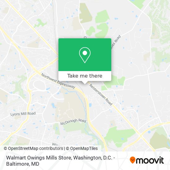 Mapa de Walmart Owings Mills Store