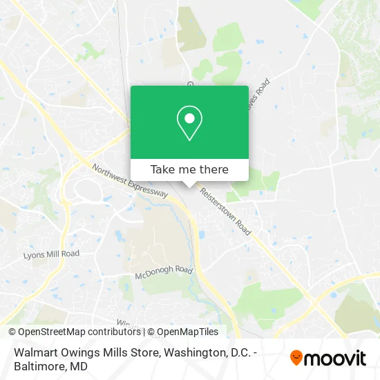Mapa de Walmart Owings Mills Store
