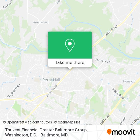 Mapa de Thrivent Financial Greater Baltimore Group