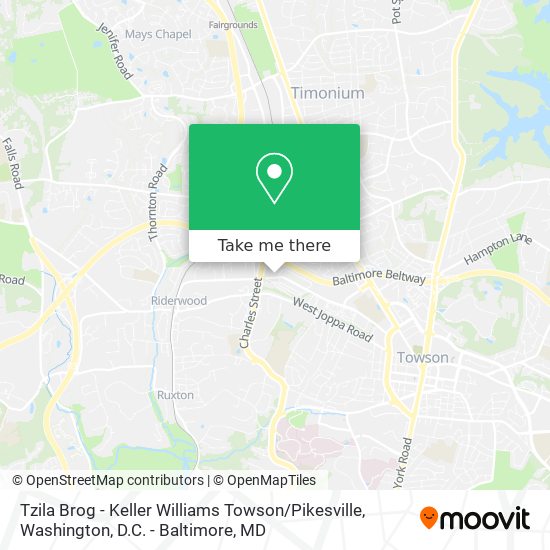 Tzila Brog - Keller Williams Towson / Pikesville map