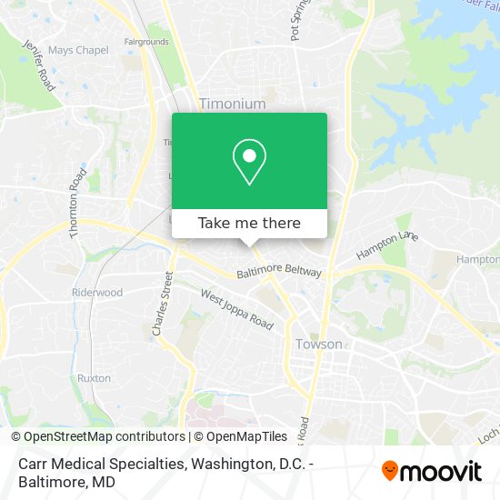 Carr Medical Specialties map