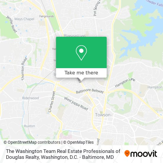 Mapa de The Washington Team Real Estate Professionals of Douglas Realty