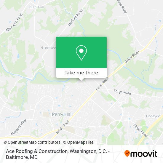 Ace Roofing & Construction map