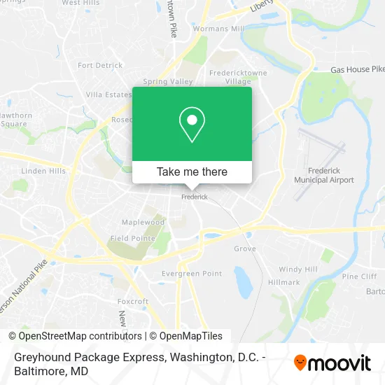 Greyhound Package Express map
