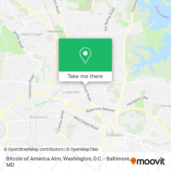 Mapa de Bitcoin of America Atm