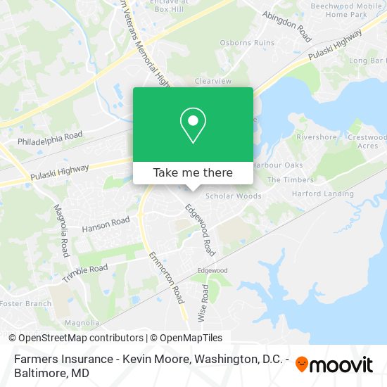 Farmers Insurance - Kevin Moore map