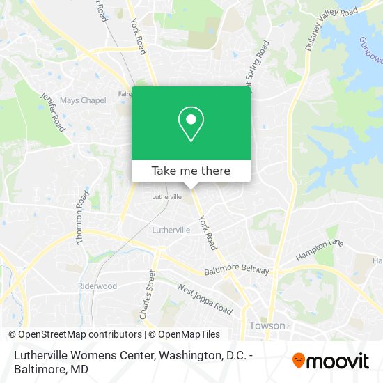 Lutherville Womens Center map
