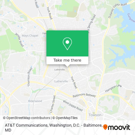 AT&T Communications map