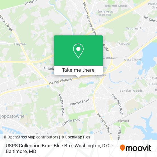 USPS Collection Box - Blue Box map