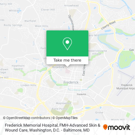 Mapa de Frederick Memorial Hospital, FMH-Advanced Skin & Wound Care