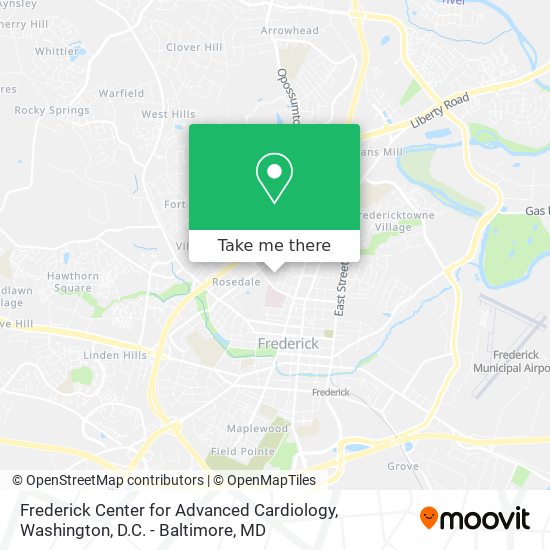 Mapa de Frederick Center for Advanced Cardiology