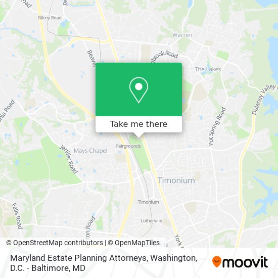 Maryland Estate Planning Attorneys map