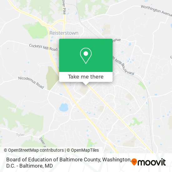 Mapa de Board of Education of Baltimore County