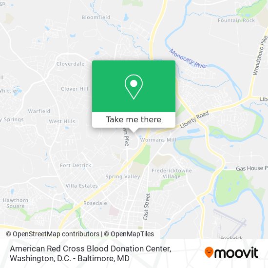 American Red Cross Blood Donation Center map