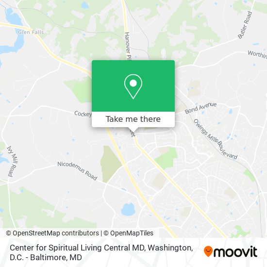 Mapa de Center for Spiritual Living Central MD