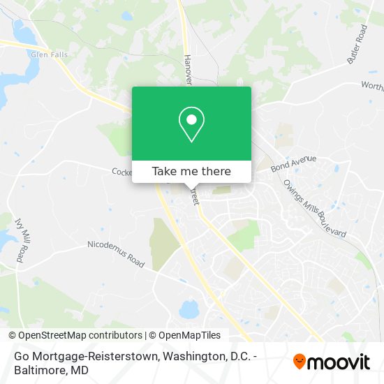 Go Mortgage-Reisterstown map