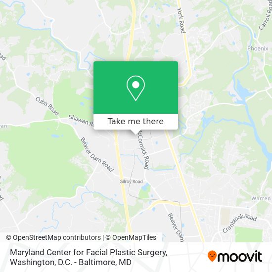 Mapa de Maryland Center for Facial Plastic Surgery