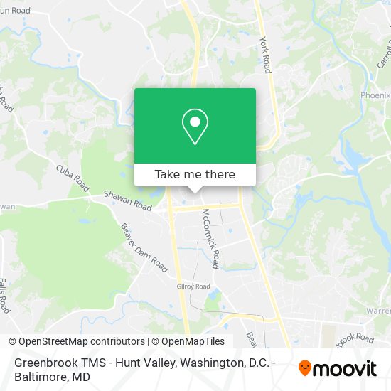 Greenbrook TMS - Hunt Valley map