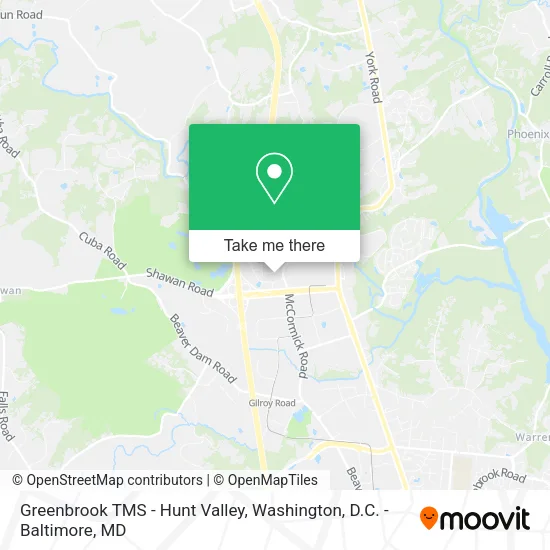 Mapa de Greenbrook TMS - Hunt Valley