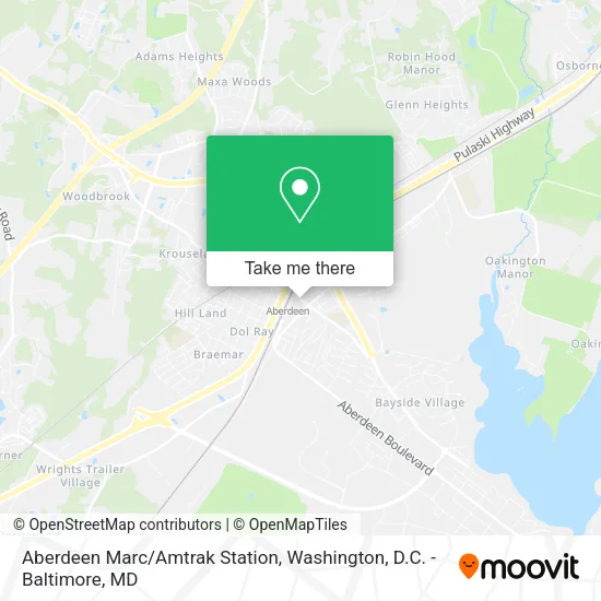 Mapa de Aberdeen Marc/Amtrak Station