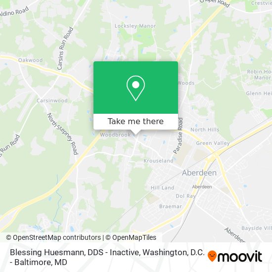 Mapa de Blessing Huesmann, DDS - Inactive