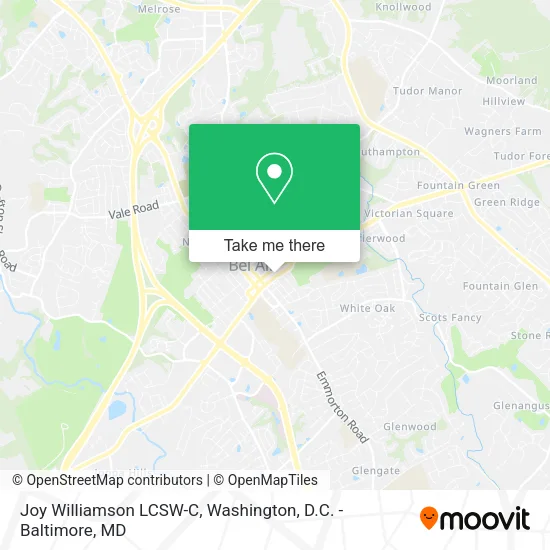 Joy Williamson LCSW-C map